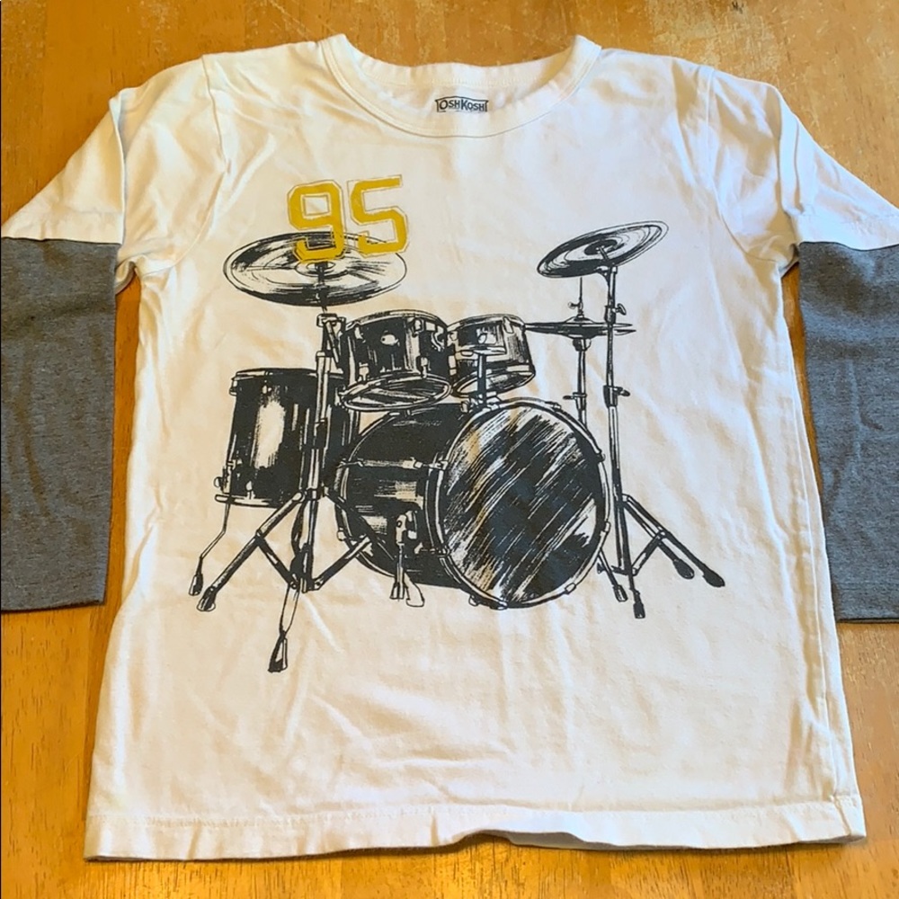 OshKosh boys long sleeve drum tee size 7